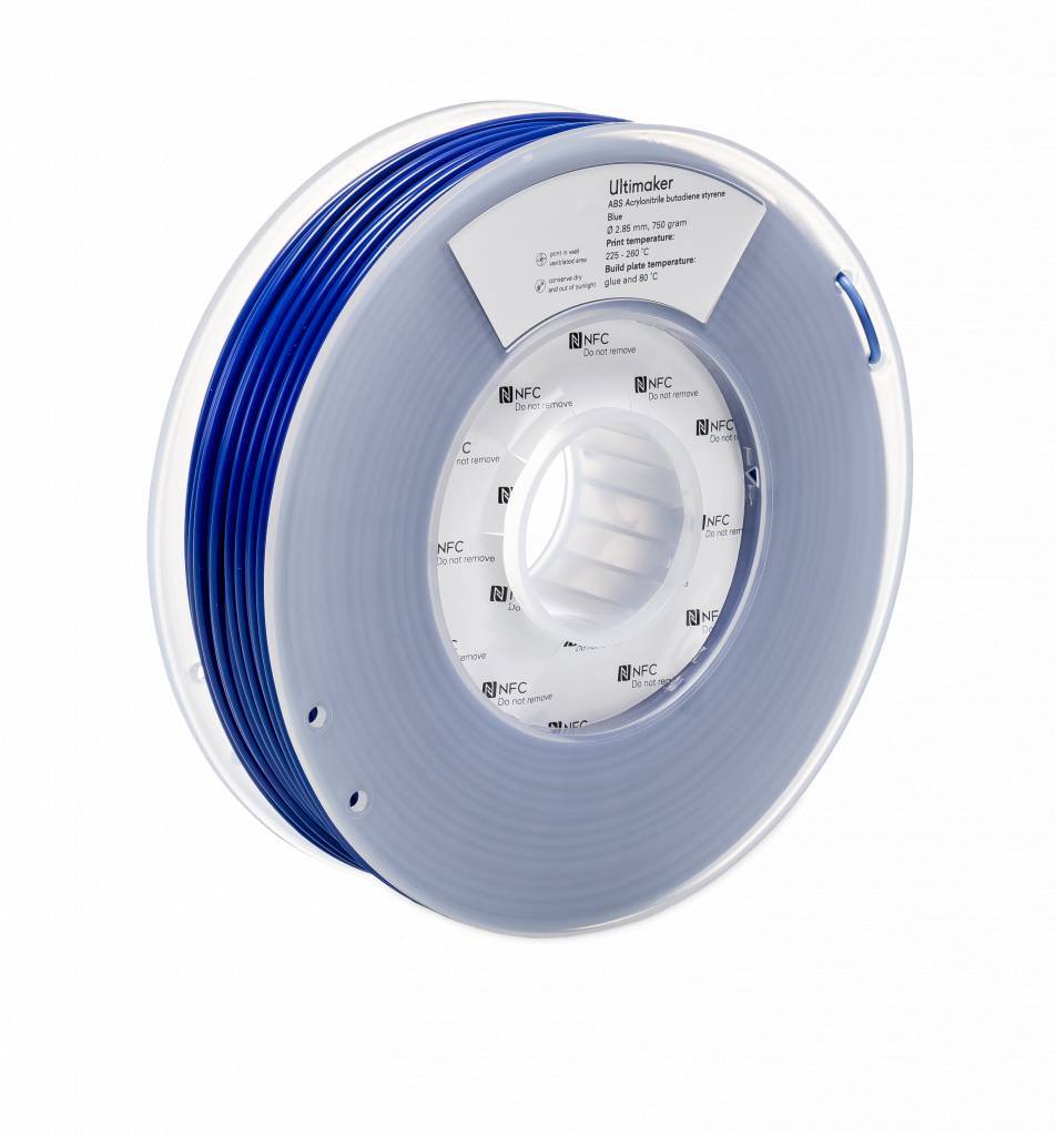 Ultimaker ABS-filament staat voor 3D-printen zonder problemen. Dit ABS-materiaal, speciaal gemaakt voor 3D-printen op Ultimaker3 3D-printers, kan betrouwbaar worden verwerkt en biedt een goede laaghechting met weinig vervorming op uw 3D-printers.