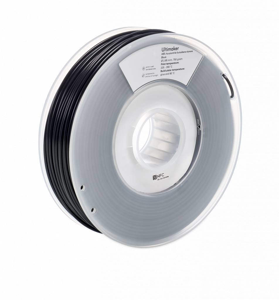Ultimaker ABS-filament staat voor 3D-printen zonder problemen. Dit ABS-materiaal, speciaal gemaakt voor 3D-printen op Ultimaker3 3D-printers, kan betrouwbaar worden verwerkt en biedt een goede laaghechting met weinig vervorming op uw 3D-printers.