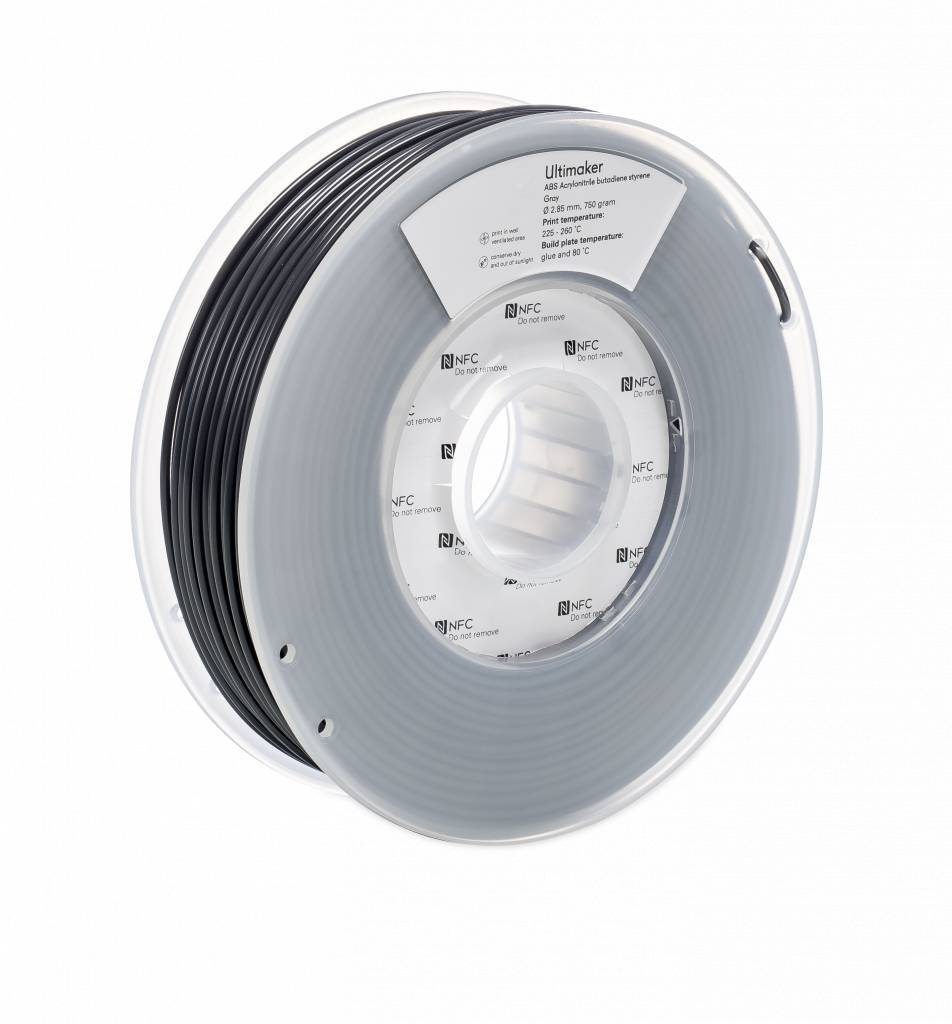 Ultimaker ABS-filament staat voor 3D-printen zonder problemen. Dit ABS-materiaal, speciaal gemaakt voor 3D-printen op Ultimaker3 3D-printers, kan betrouwbaar worden verwerkt en biedt een goede laaghechting met weinig vervorming op uw 3D-printers.
