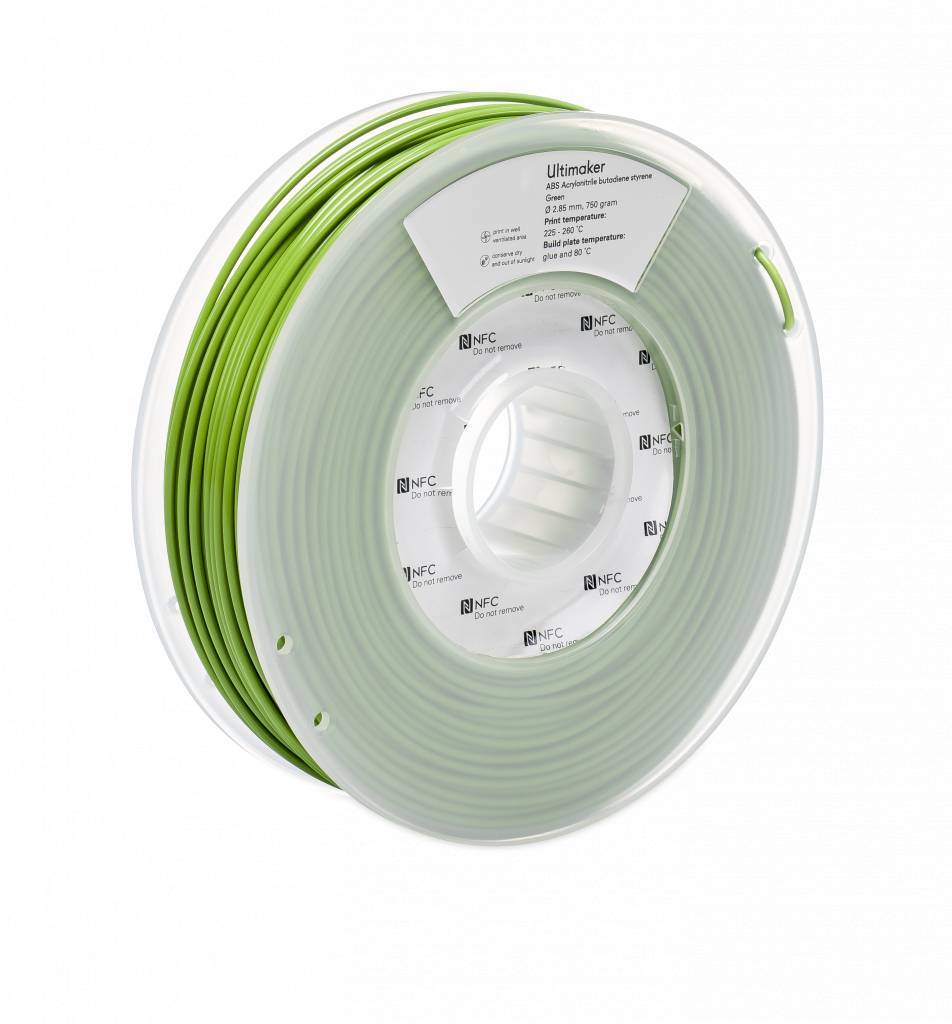 Ultimaker ABS-filament staat voor 3D-printen zonder problemen. Dit ABS-materiaal, speciaal gemaakt voor 3D-printen op Ultimaker3 3D-printers, kan betrouwbaar worden verwerkt en biedt een goede laaghechting met weinig vervorming op uw 3D-printers.